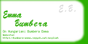 emma bumbera business card